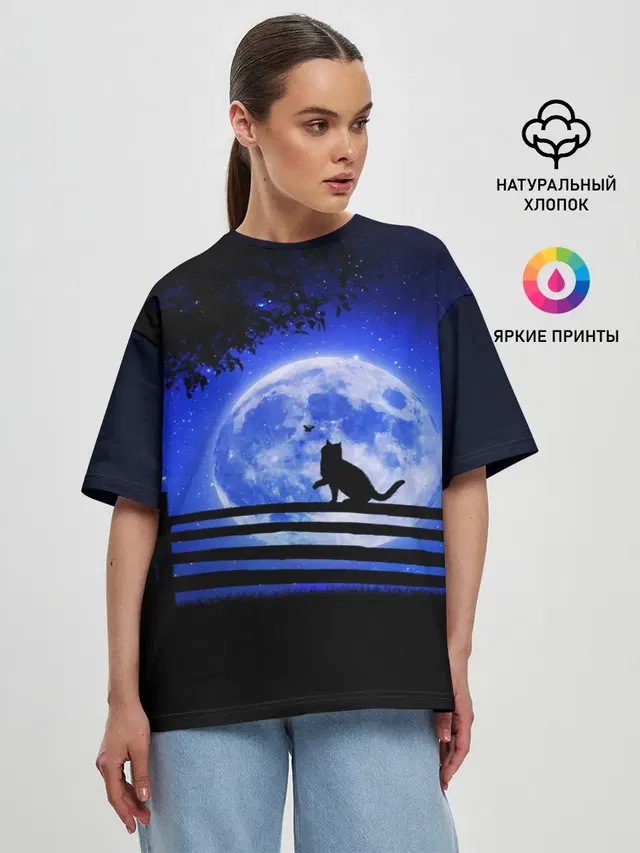 Женская футболка оверсайз