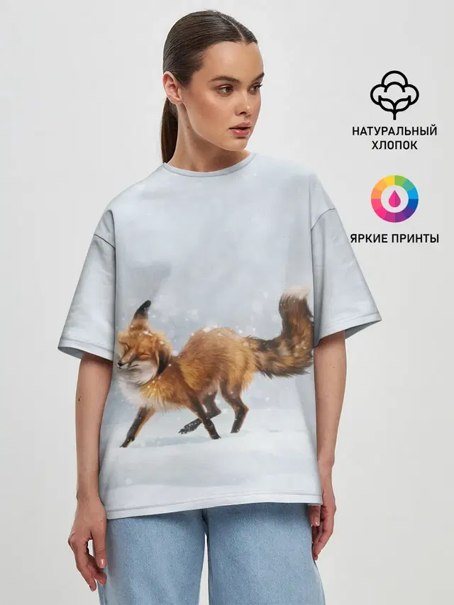 Женская футболка оверсайз