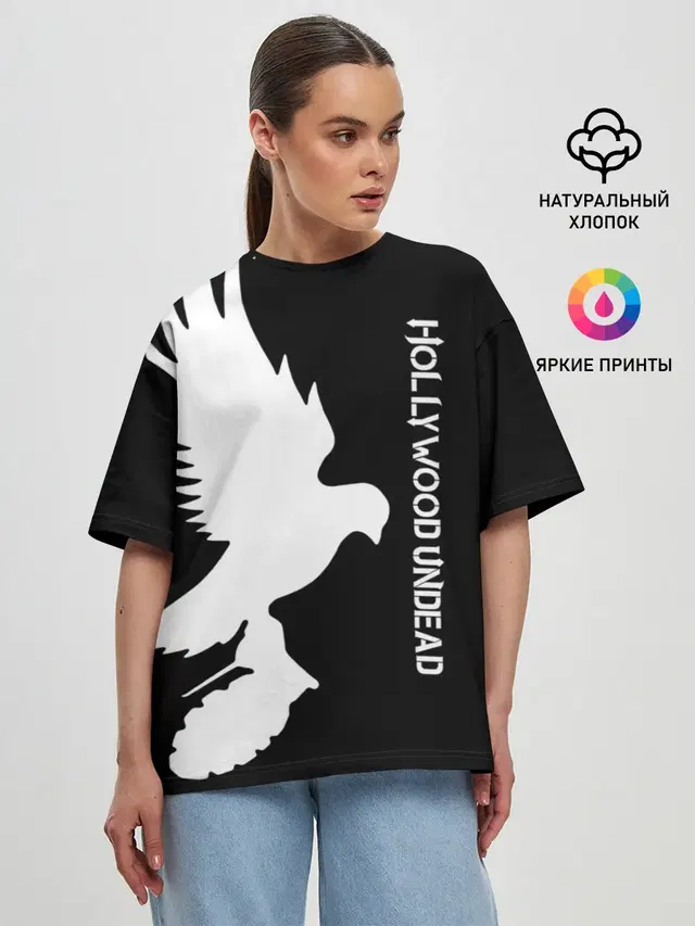 Женская футболка оверсайз с принтом «Dove»