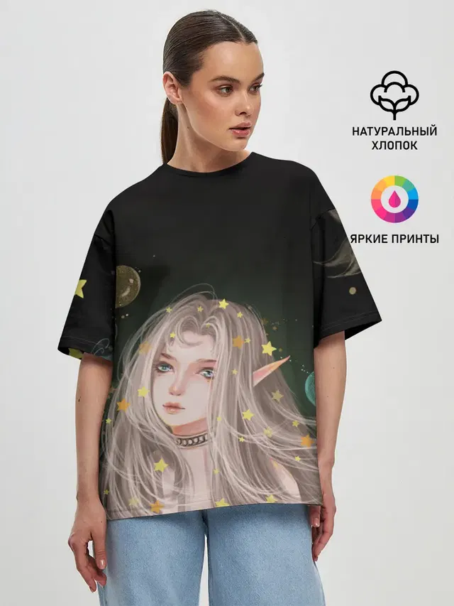 Женская футболка оверсайз