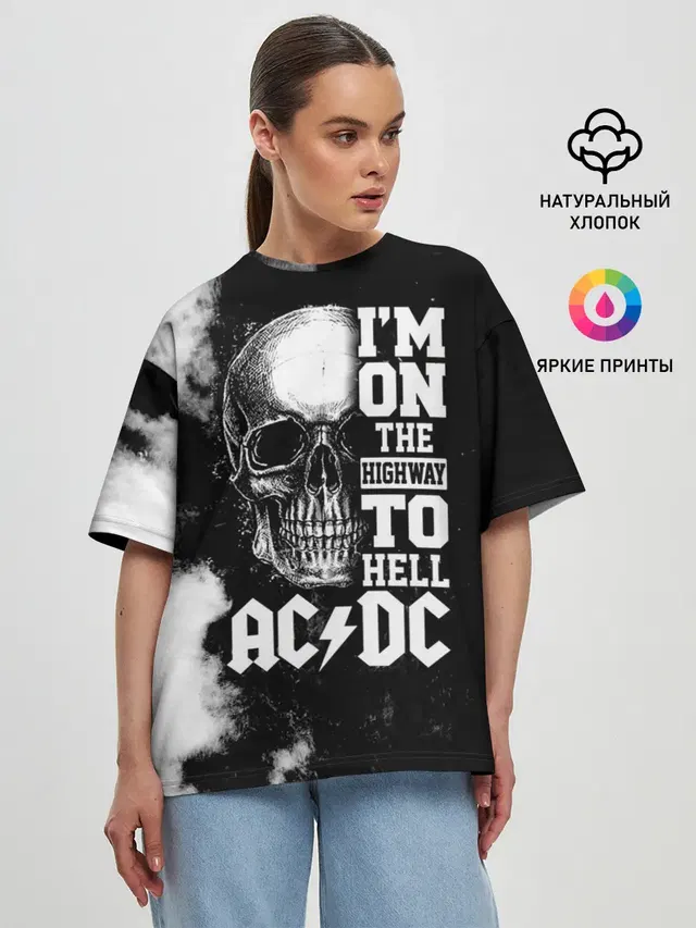 Женская футболка оверсайз