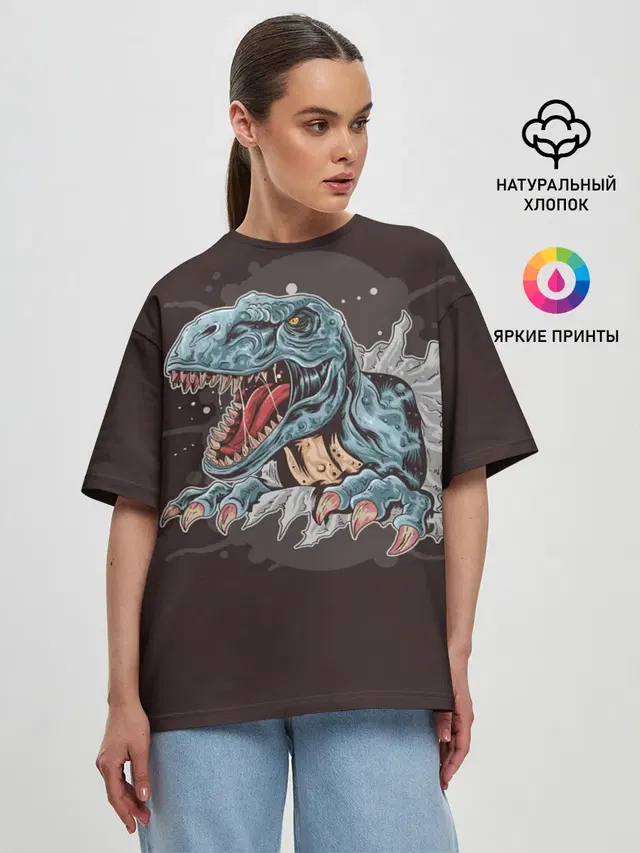 Женская футболка оверсайз