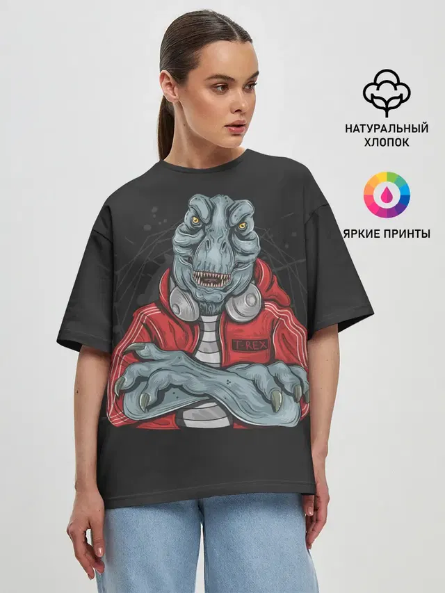 Женская футболка оверсайз