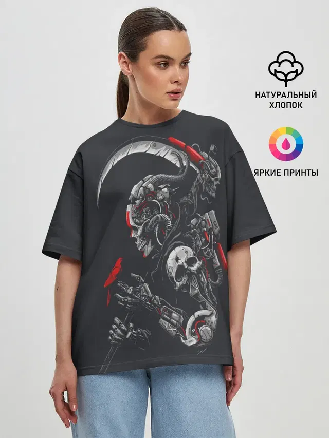 Женская футболка оверсайз