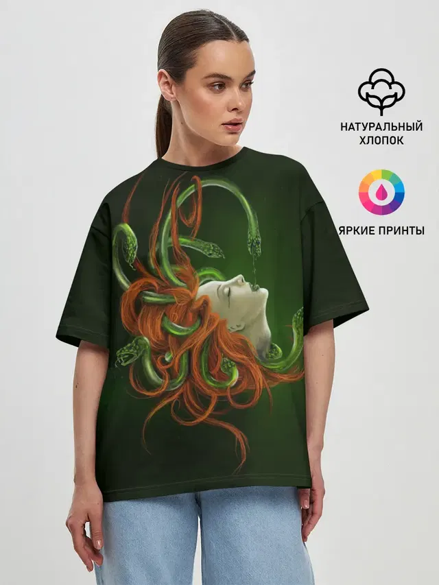 Женская футболка оверсайз