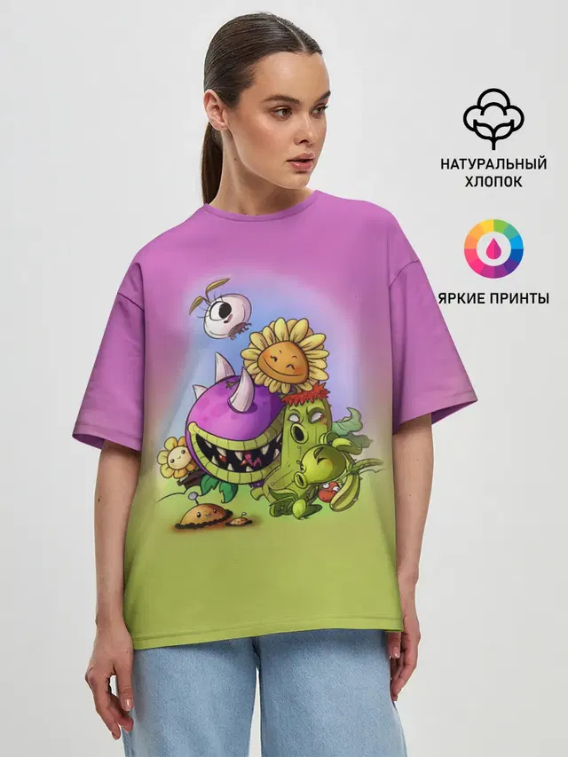 Женская футболка оверсайз