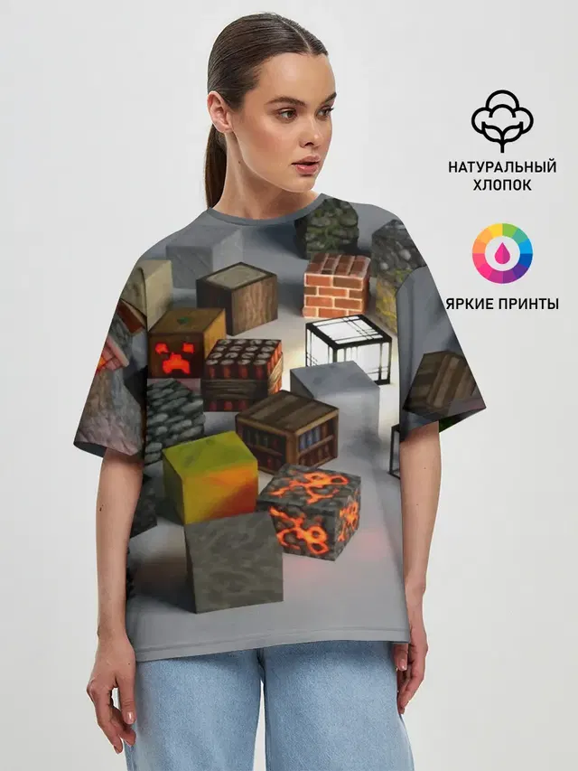 Женская футболка оверсайз