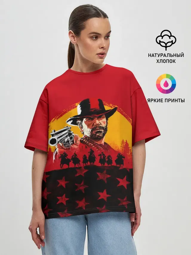 Женская футболка оверсайз
