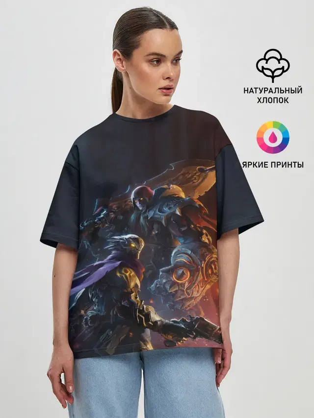 Женская футболка оверсайз