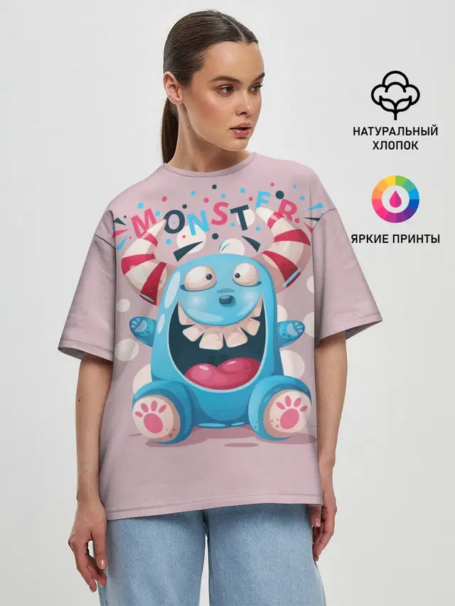 Женская футболка оверсайз