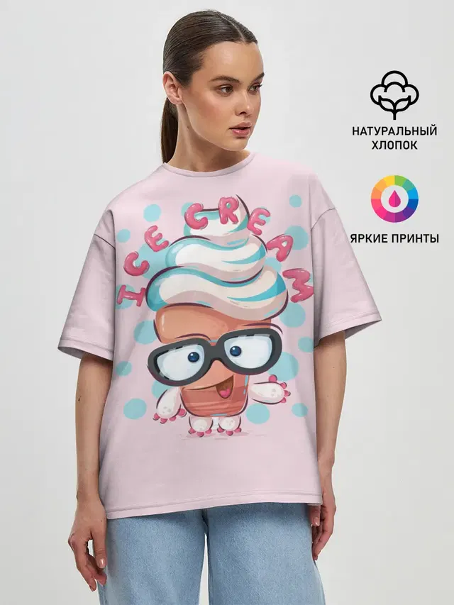 Женская футболка оверсайз