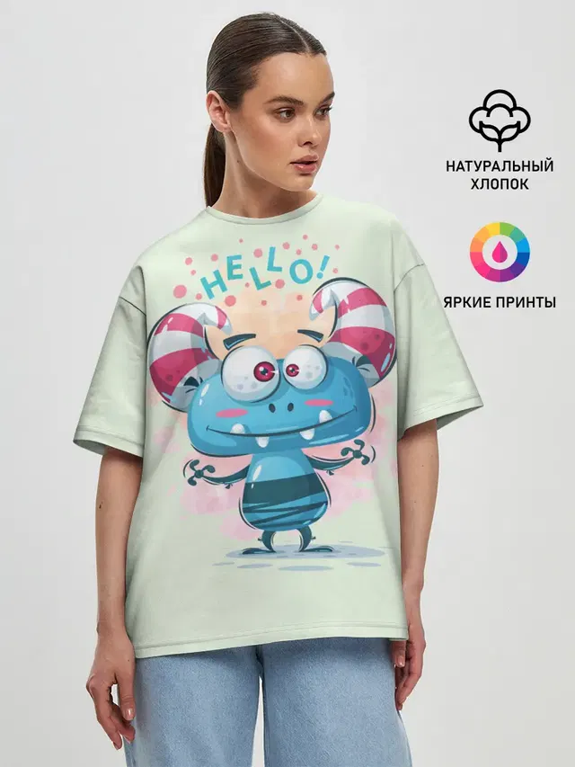 Женская футболка оверсайз