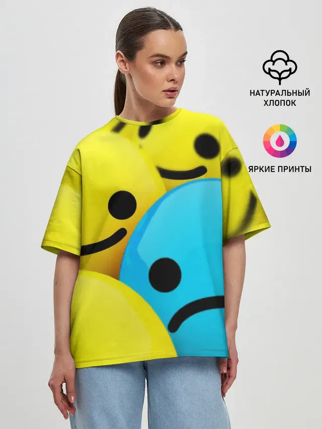 Женская футболка оверсайз