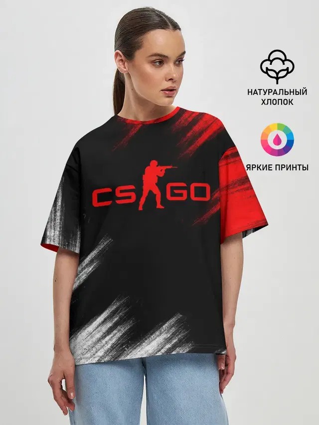 Женская футболка оверсайз