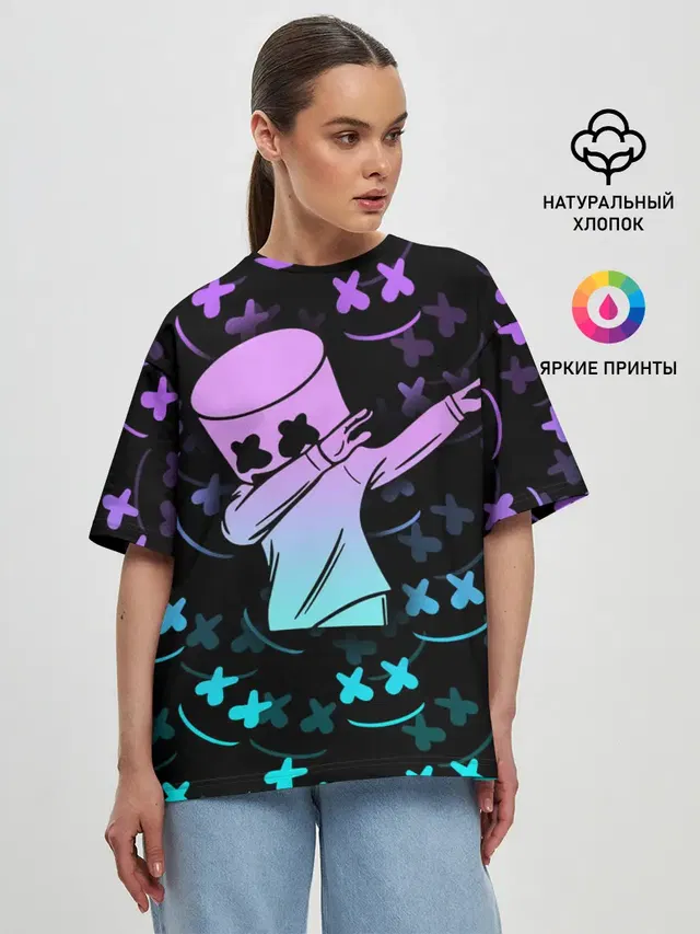 Женская футболка оверсайз