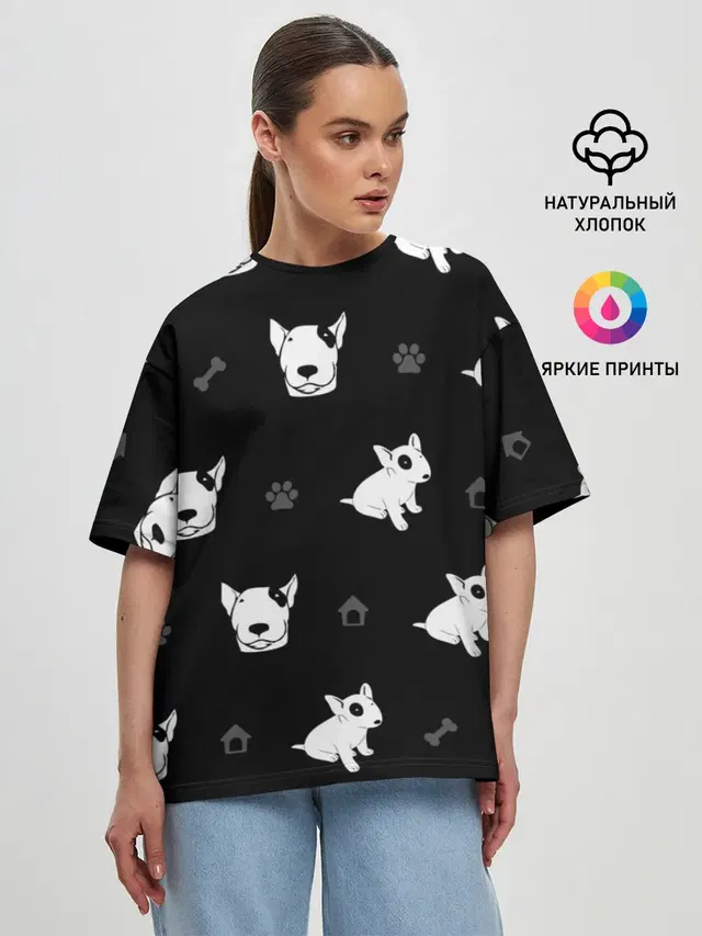 Женская футболка оверсайз