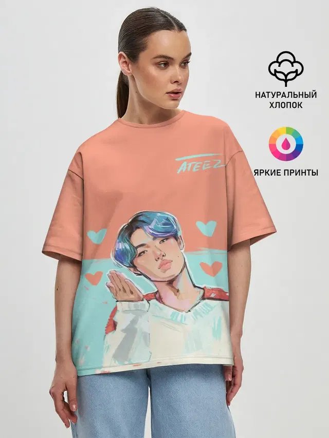 Женская футболка оверсайз