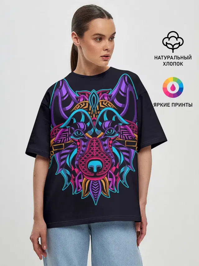 Женская футболка оверсайз