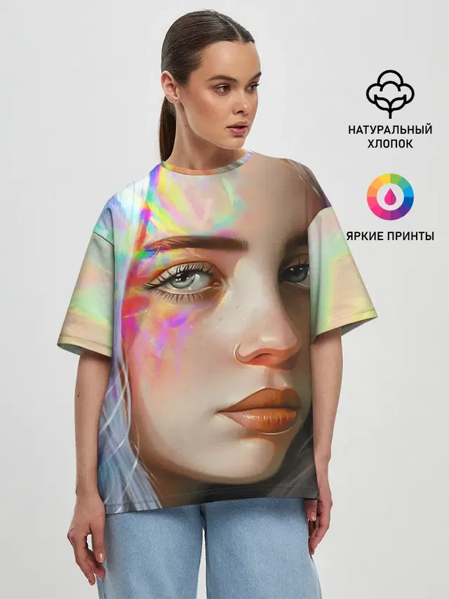 Женская футболка оверсайз