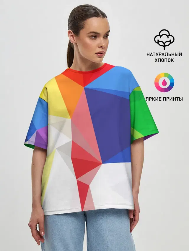 Женская футболка оверсайз