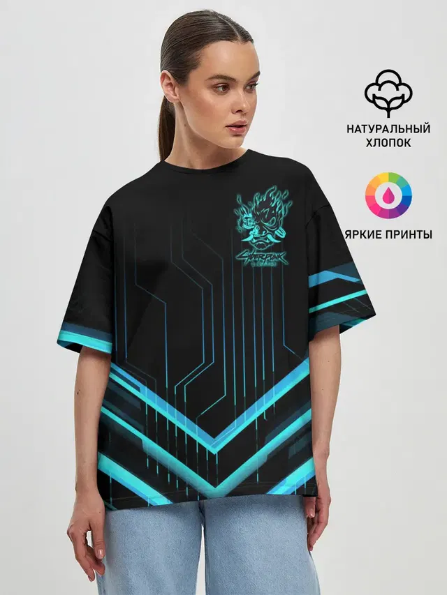Женская футболка оверсайз