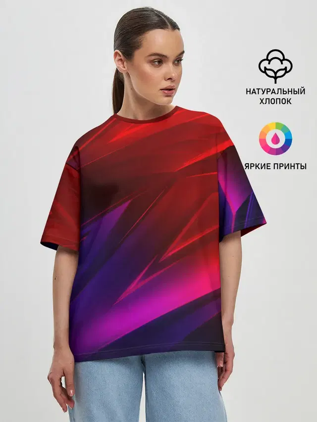 Женская футболка оверсайз