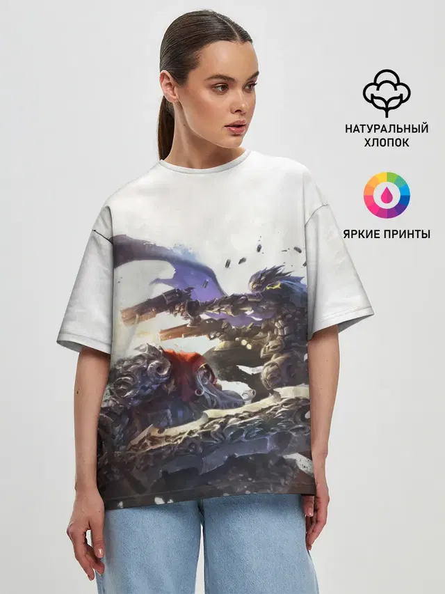 Женская футболка оверсайз