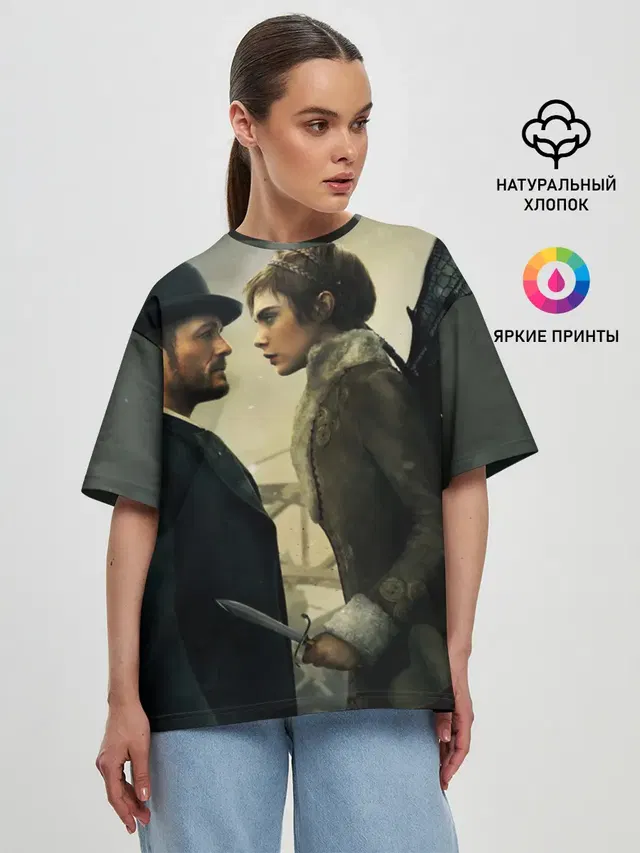 Женская футболка оверсайз