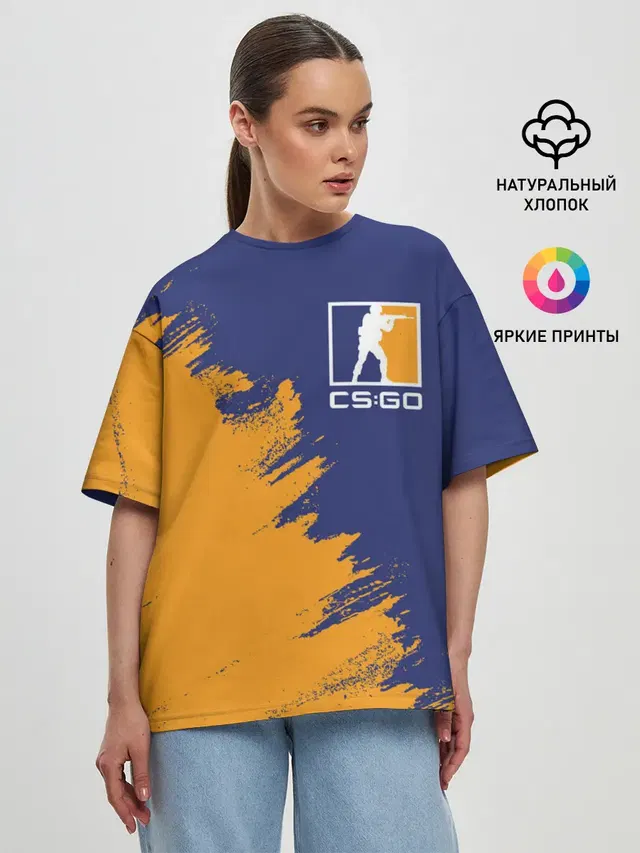 Женская футболка оверсайз