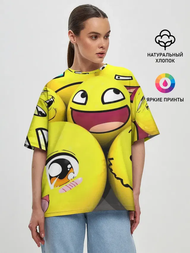 Женская футболка оверсайз