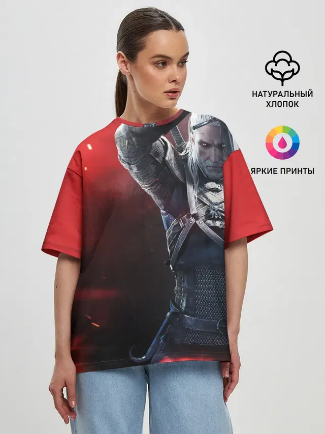 Женская футболка оверсайз
