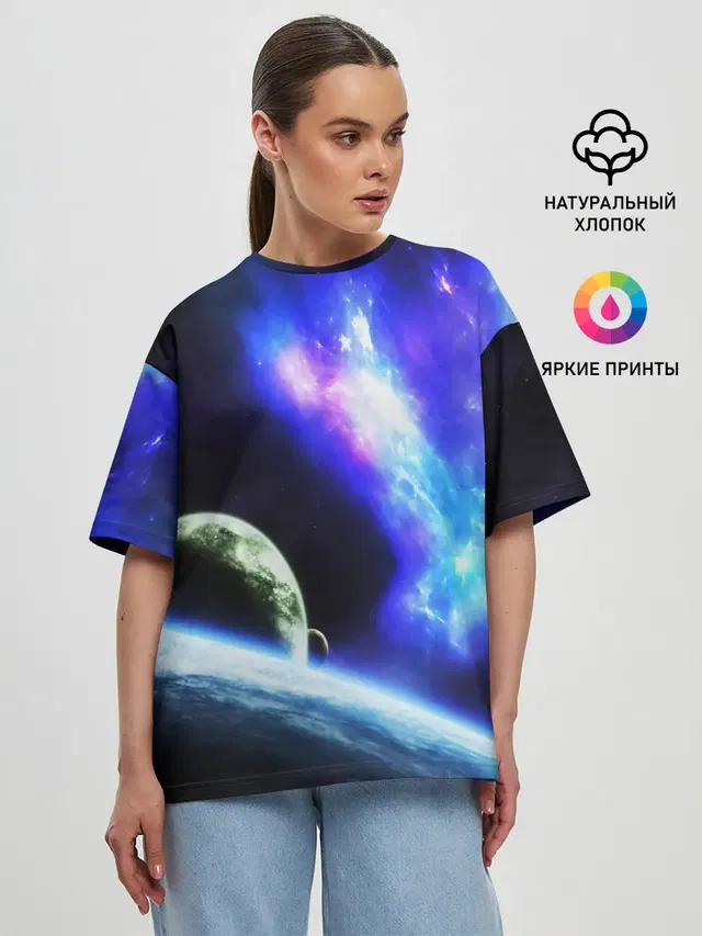 Женская футболка оверсайз