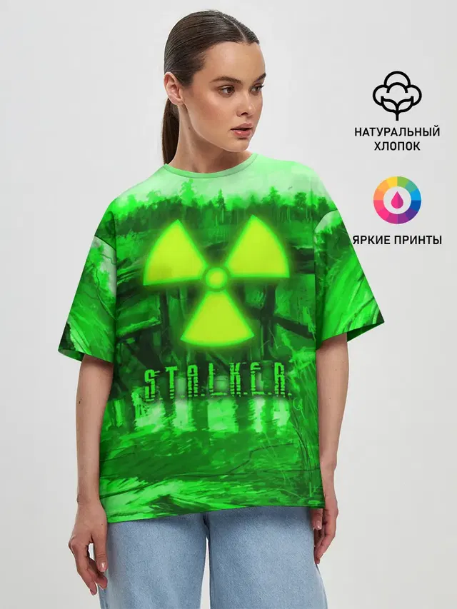 Женская футболка оверсайз