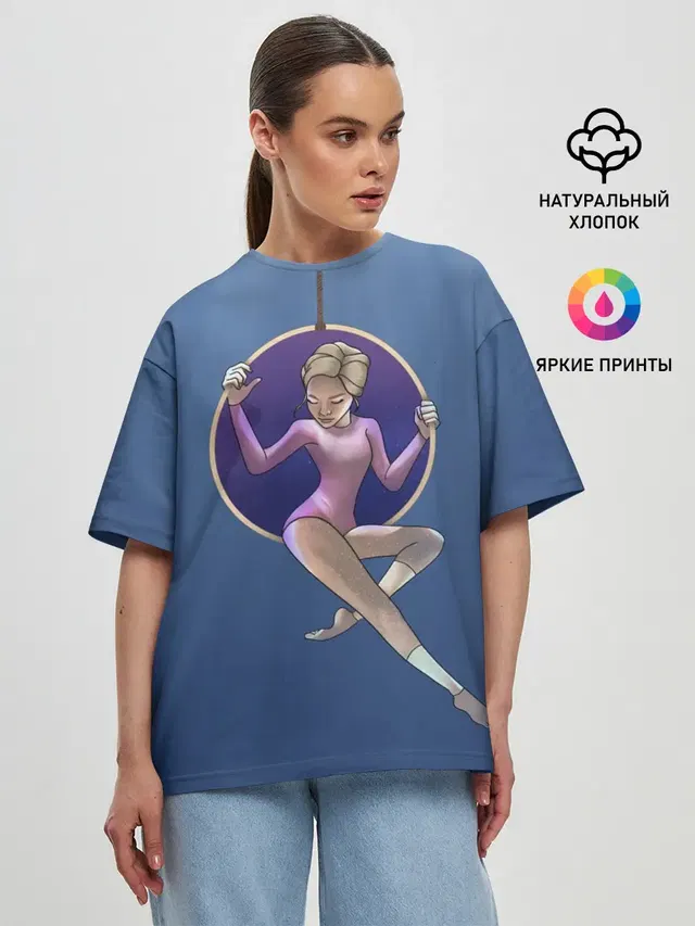 Женская футболка оверсайз