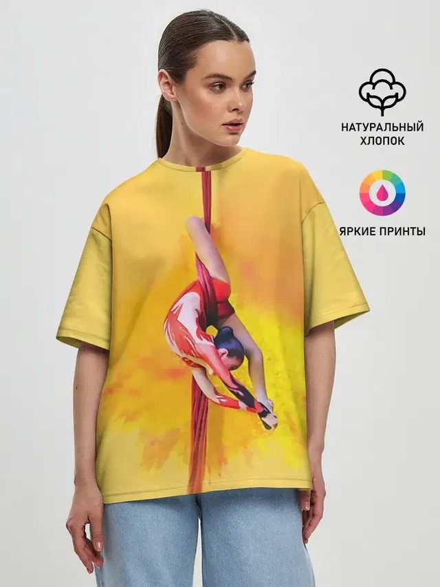 Женская футболка оверсайз