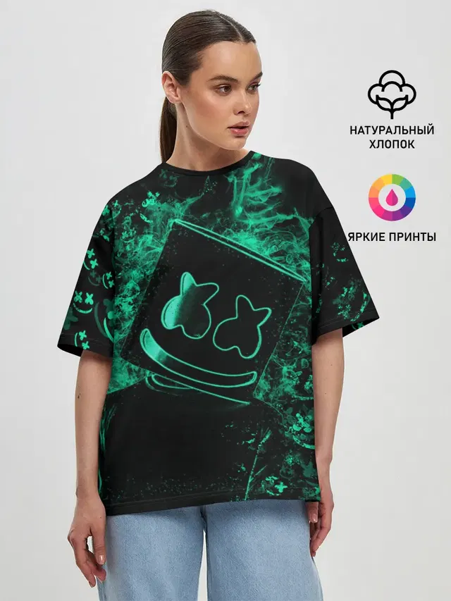 Женская футболка оверсайз