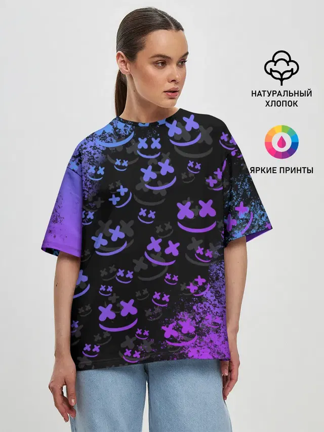 Женская футболка оверсайз
