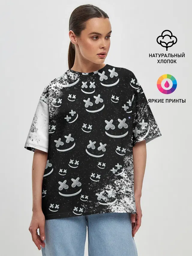 Женская футболка оверсайз