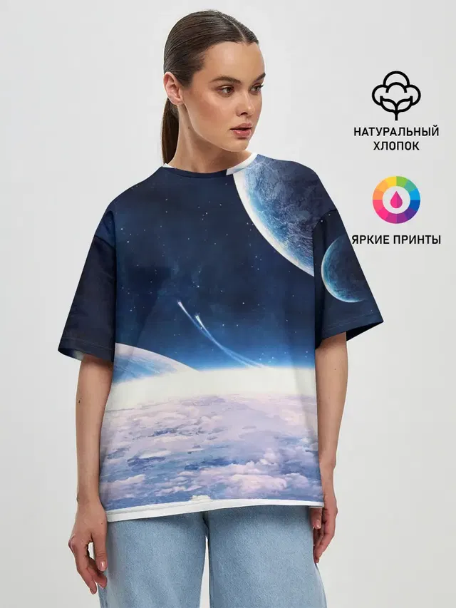 Женская футболка оверсайз