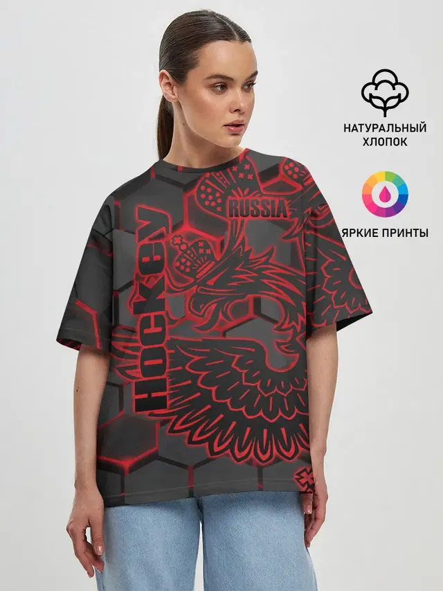 Женская футболка оверсайз