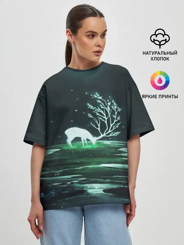 Женская футболка оверсайз