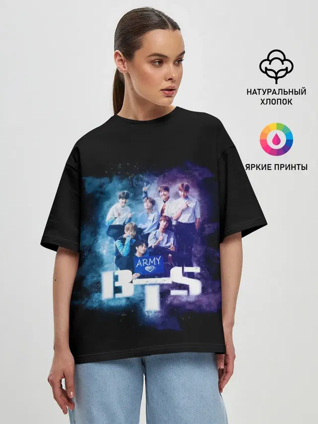 Женская футболка оверсайз