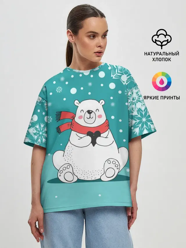 Женская футболка оверсайз
