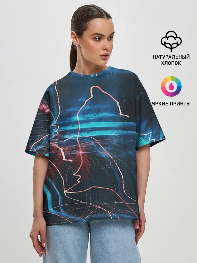 Женская футболка оверсайз