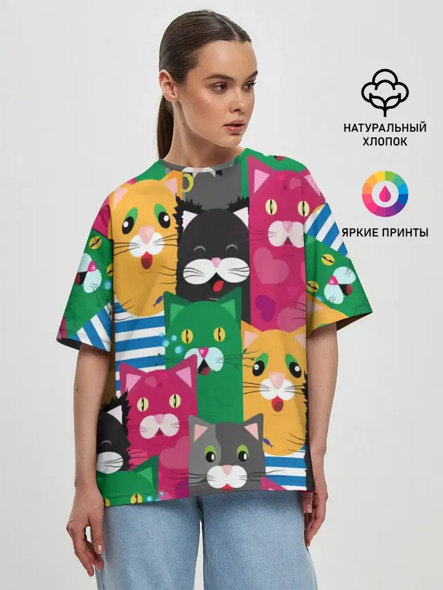 Женская футболка оверсайз