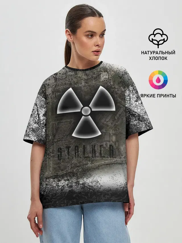 Женская футболка оверсайз