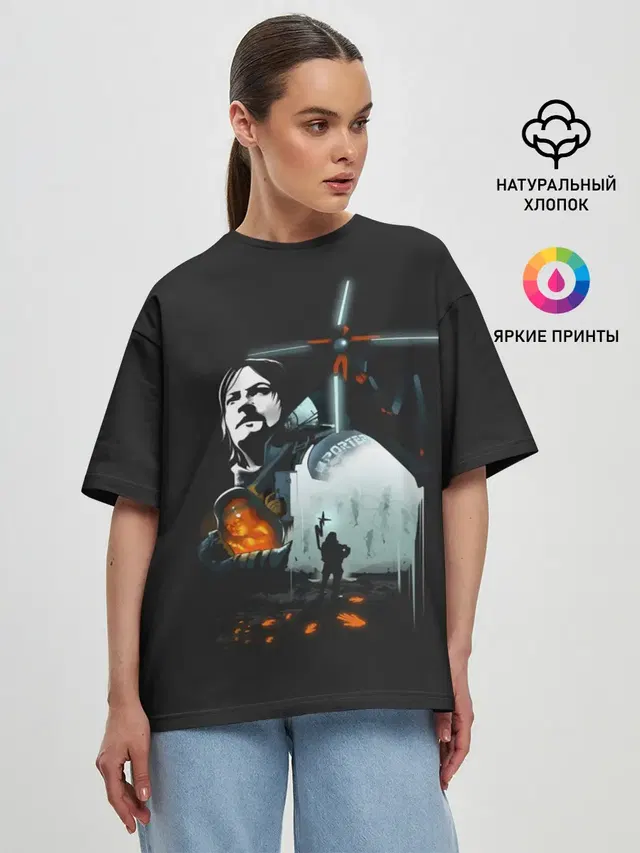 Женская футболка оверсайз