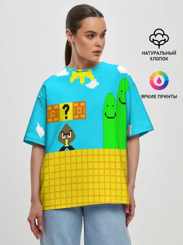 Женская футболка оверсайз