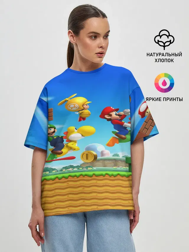 Женская футболка оверсайз