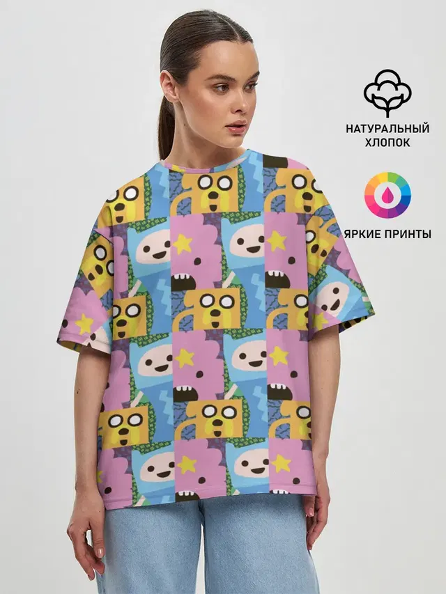 Женская футболка оверсайз